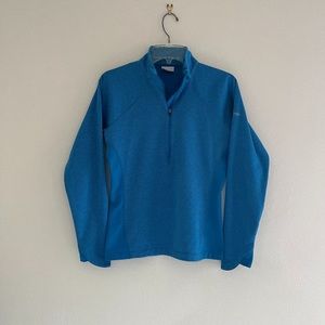 COLUMBIA Women's Blue Long-Sleeve 1/2-Zip Shirt - Size M